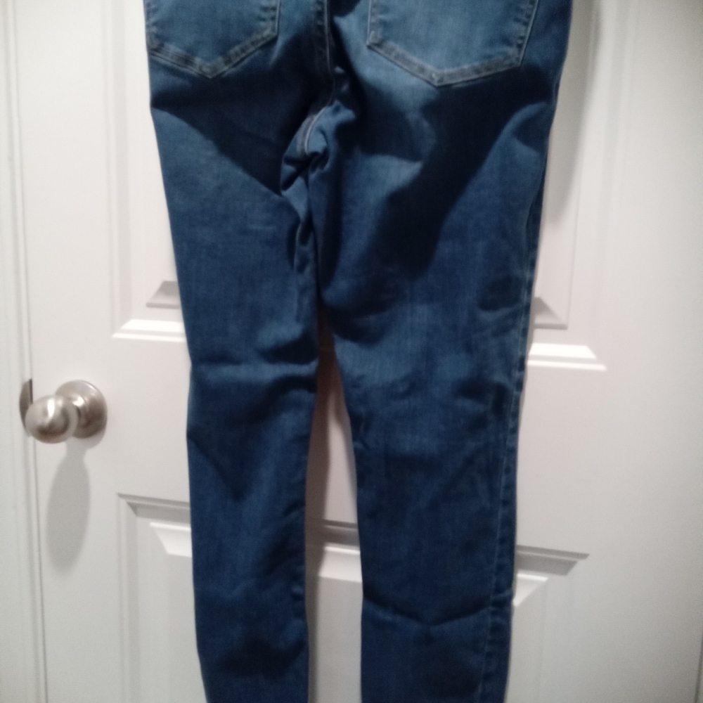 Sincerely Jules Retro V-Shaped Zippered Front Blue Jeans Juniors Size 9 - Picture 15 of 16